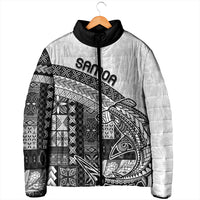 Samoa Mamanu Siapo Classic Black Padded Jacket Tatau Malie