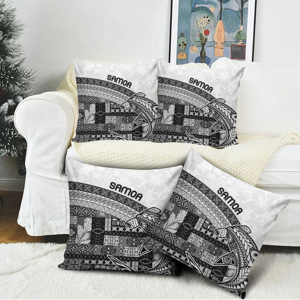 Samoa Mamanu Siapo Classic Black Pillow Cover Tatau Malie