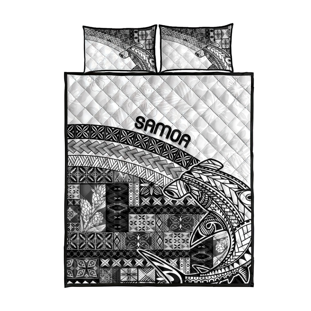 Samoa Mamanu Siapo Classic Black Quilt Bed Set Tatau Malie