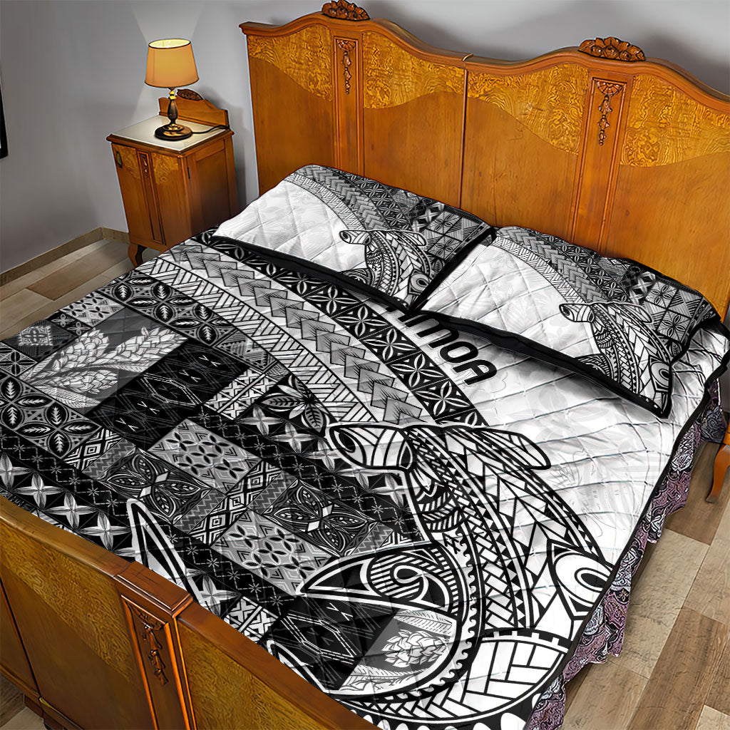 Samoa Mamanu Siapo Classic Black Quilt Bed Set Tatau Malie