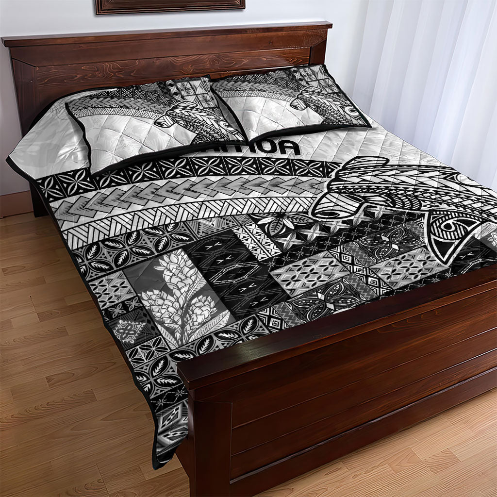 Samoa Mamanu Siapo Classic Black Quilt Bed Set Tatau Malie