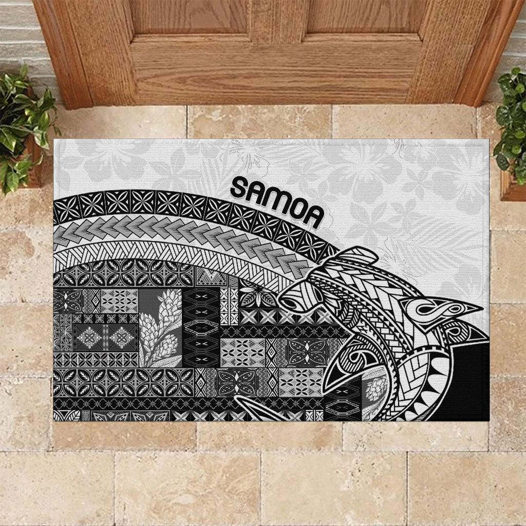 Samoa Mamanu Siapo Classic Black Rubber Doormat Tatau Malie