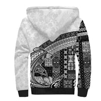 Samoa Mamanu Siapo Classic Black Sherpa Hoodie Tatau Malie