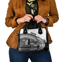 Samoa Mamanu Siapo Classic Black Shoulder Handbag Tatau Malie