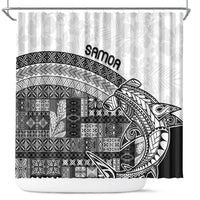 Samoa Mamanu Siapo Classic Black Shower Curtain Tatau Malie