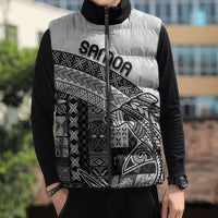 Samoa Mamanu Siapo Classic Black Sleeveless Puffer Jacket Tatau Malie