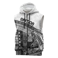 Samoa Mamanu Siapo Classic Black Sleeveless Zip Hoodie Tatau Malie