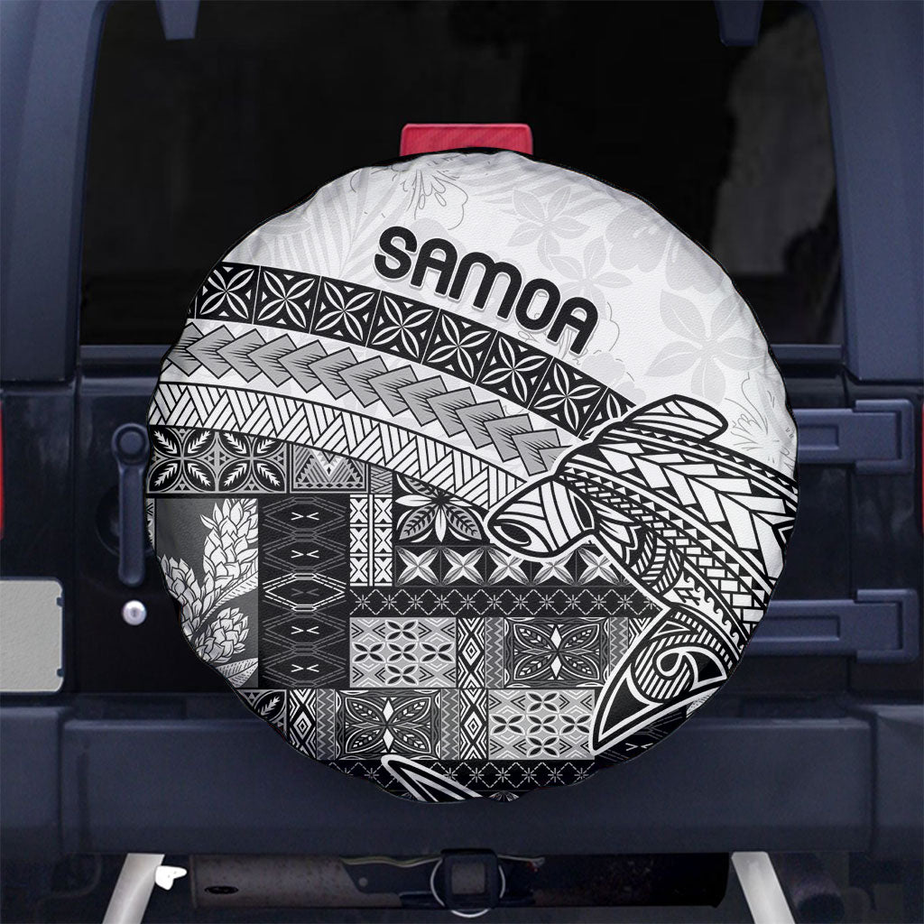 Samoa Mamanu Siapo Classic Black Spare Tire Cover Tatau Malie