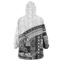 Samoa Mamanu Siapo Classic Black Wearable Blanket Hoodie Tatau Malie