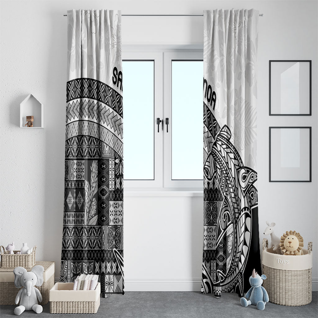 Samoa Mamanu Siapo Classic Black Window Curtain Tatau Malie