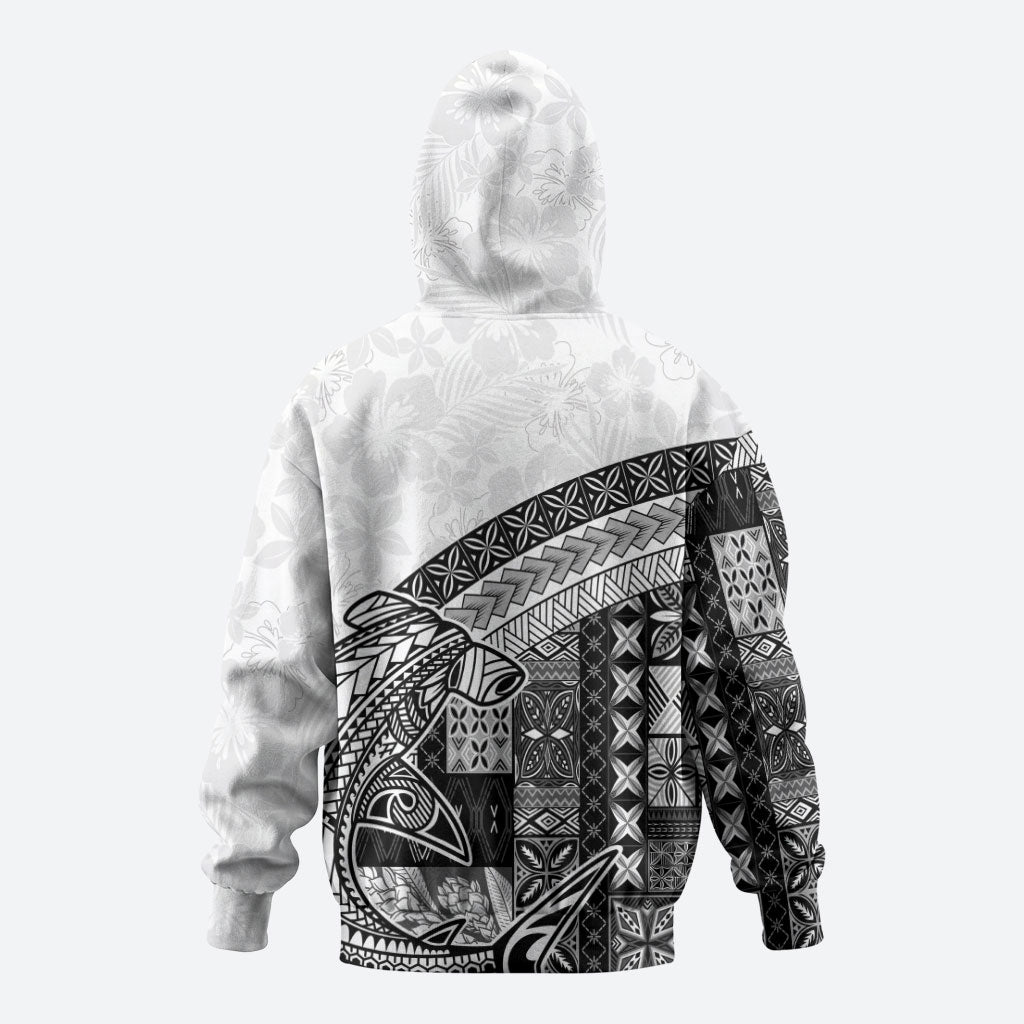 Samoa Mamanu Siapo Classic Black Zip Hoodie Tatau Malie