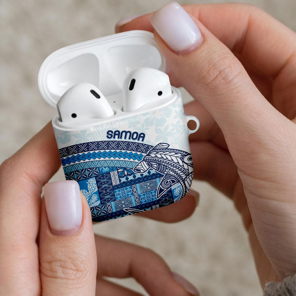 Samoa Mamanu Siapo Royal Blue AirPods Case Tatau Malie