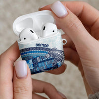 Samoa Mamanu Siapo Royal Blue AirPods Case Tatau Malie