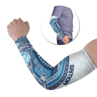 Samoa Mamanu Siapo Royal Blue Arm Sleeves Tatau Malie