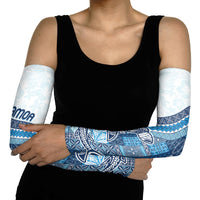 Samoa Mamanu Siapo Royal Blue Arm Sleeves Tatau Malie