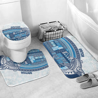 Samoa Mamanu Siapo Royal Blue Bathroom Set Tatau Malie