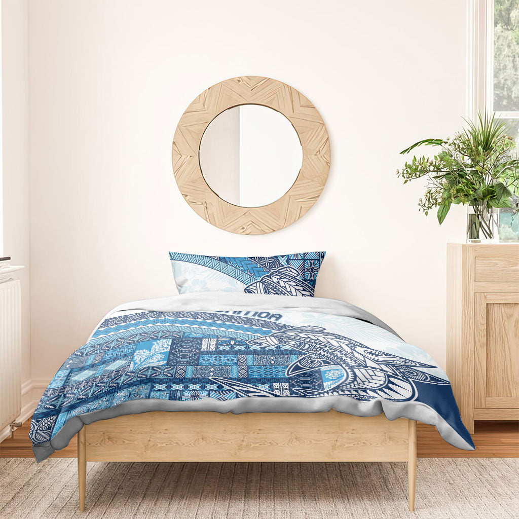 Samoa Mamanu Siapo Royal Blue Bedding Set Tatau Malie