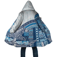 Samoa Mamanu Siapo Royal Blue Cloak Tatau Malie