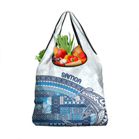 Samoa Mamanu Siapo Royal Blue Grocery Bag Tatau Malie
