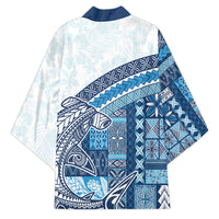 Samoa Mamanu Siapo Royal Blue Kimono Tatau Malie