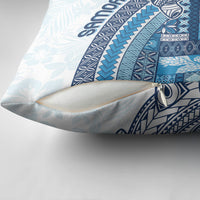 Samoa Mamanu Siapo Royal Blue Pillow Cover Tatau Malie