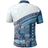 Samoa Mamanu Siapo Royal Blue Polo Shirt Tatau Malie