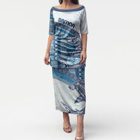 Samoa Mamanu Siapo Royal Blue Puletasi Tatau Malie