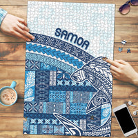 Samoa Mamanu Siapo Royal Blue Puzzle Tatau Malie