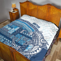 Samoa Mamanu Siapo Royal Blue Quilt Tatau Malie