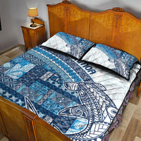 Samoa Mamanu Siapo Royal Blue Quilt Bed Set Tatau Malie