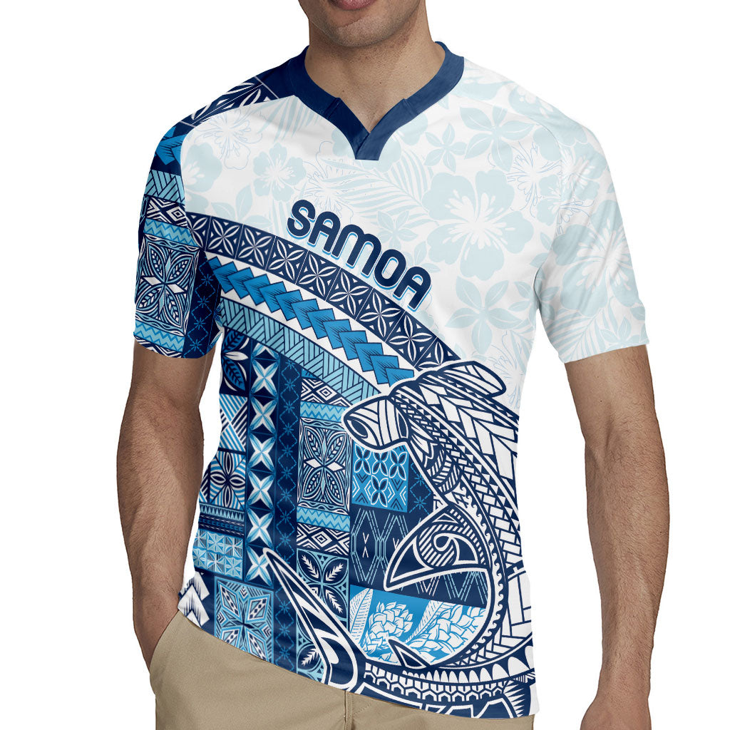 Samoa Mamanu Siapo Royal Blue Rugby Jersey Tatau Malie