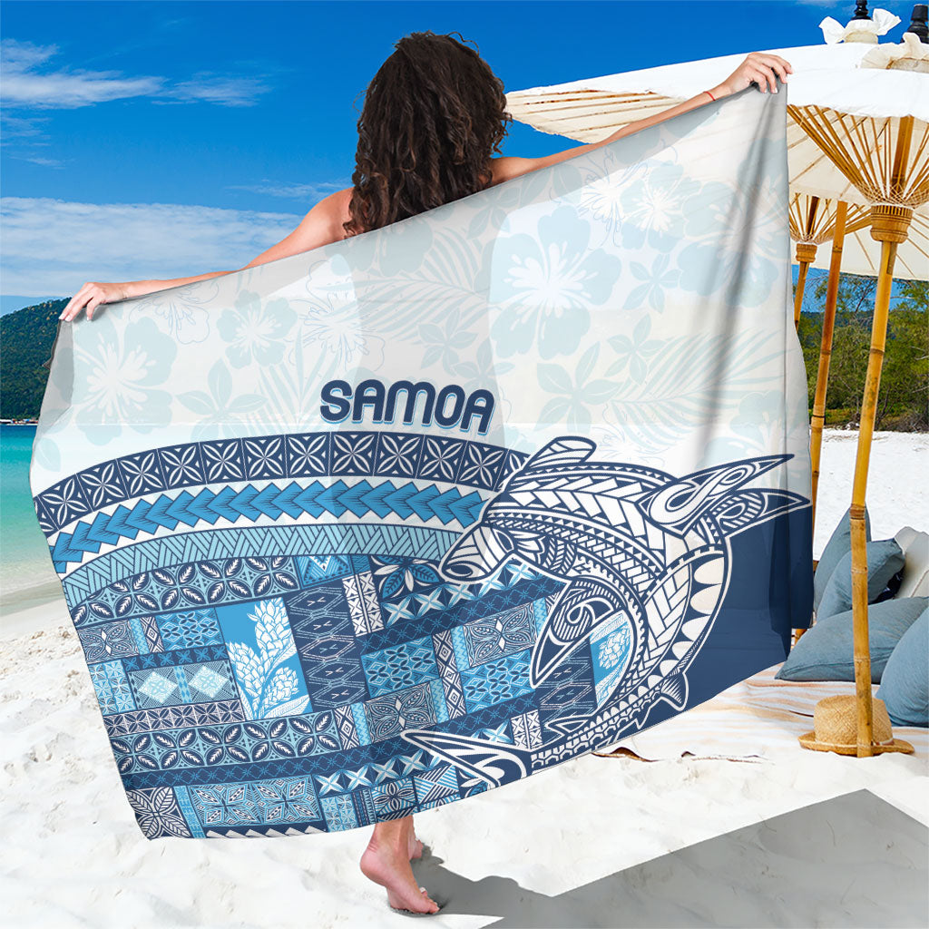 Samoa Mamanu Siapo Royal Blue Sarong Tatau Malie LT7 One Size 44 x 66 inches Royal Blue - Polynesian Pride