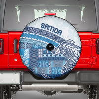 Samoa Mamanu Siapo Royal Blue Spare Tire Cover Tatau Malie
