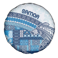 Samoa Mamanu Siapo Royal Blue Spare Tire Cover Tatau Malie