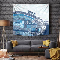 Samoa Mamanu Siapo Royal Blue Tapestry Tatau Malie