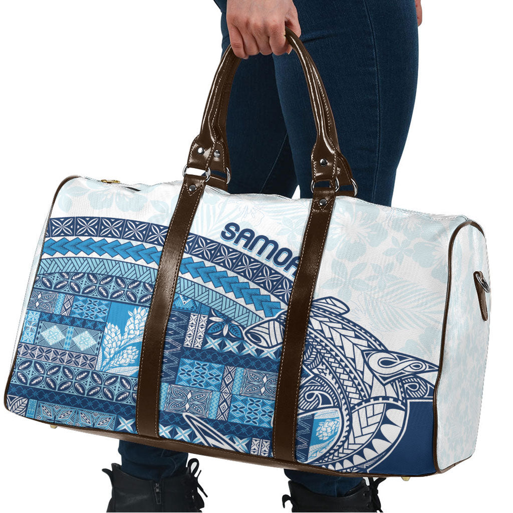 Samoa Mamanu Siapo Royal Blue Travel Bag Tatau Malie