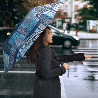 Samoa Mamanu Siapo Royal Blue Umbrella Tatau Malie
