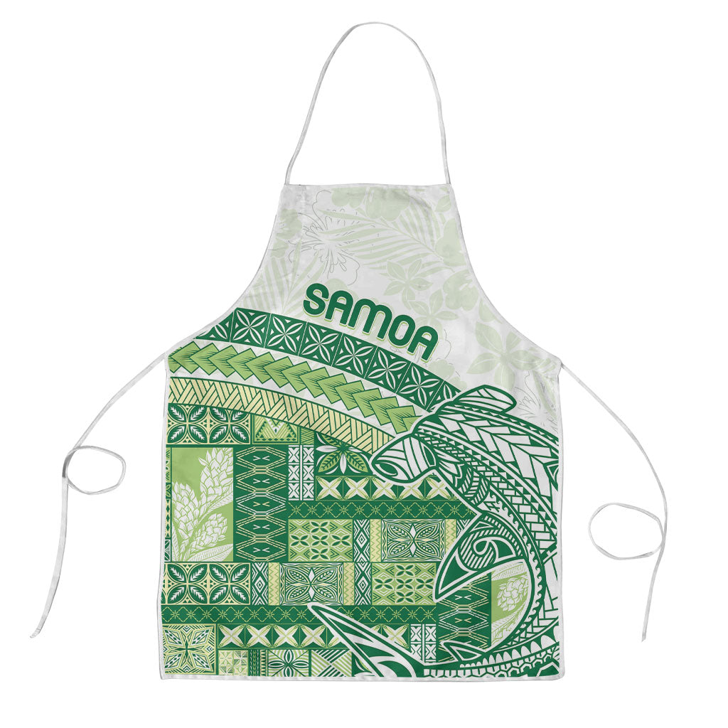 Samoa Mamanu Siapo Forest Green Apron Tatau Malie
