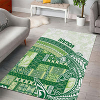Samoa Mamanu Siapo Forest Green Area Rug Tatau Malie