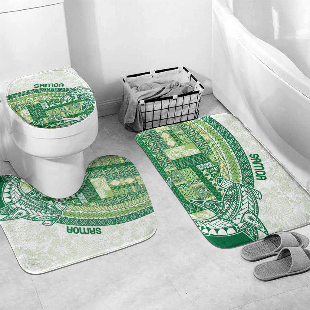 Samoa Mamanu Siapo Forest Green Bathroom Set Tatau Malie