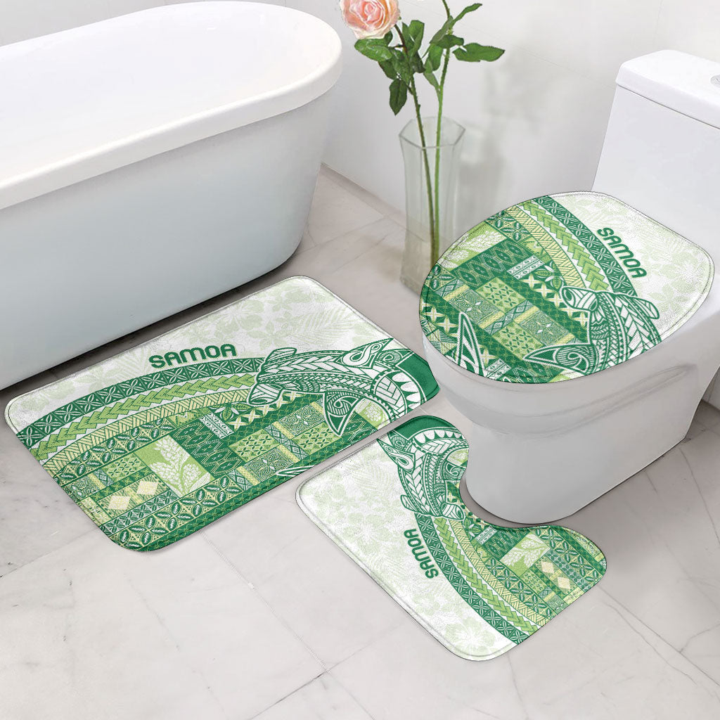 Samoa Mamanu Siapo Forest Green Bathroom Set Tatau Malie