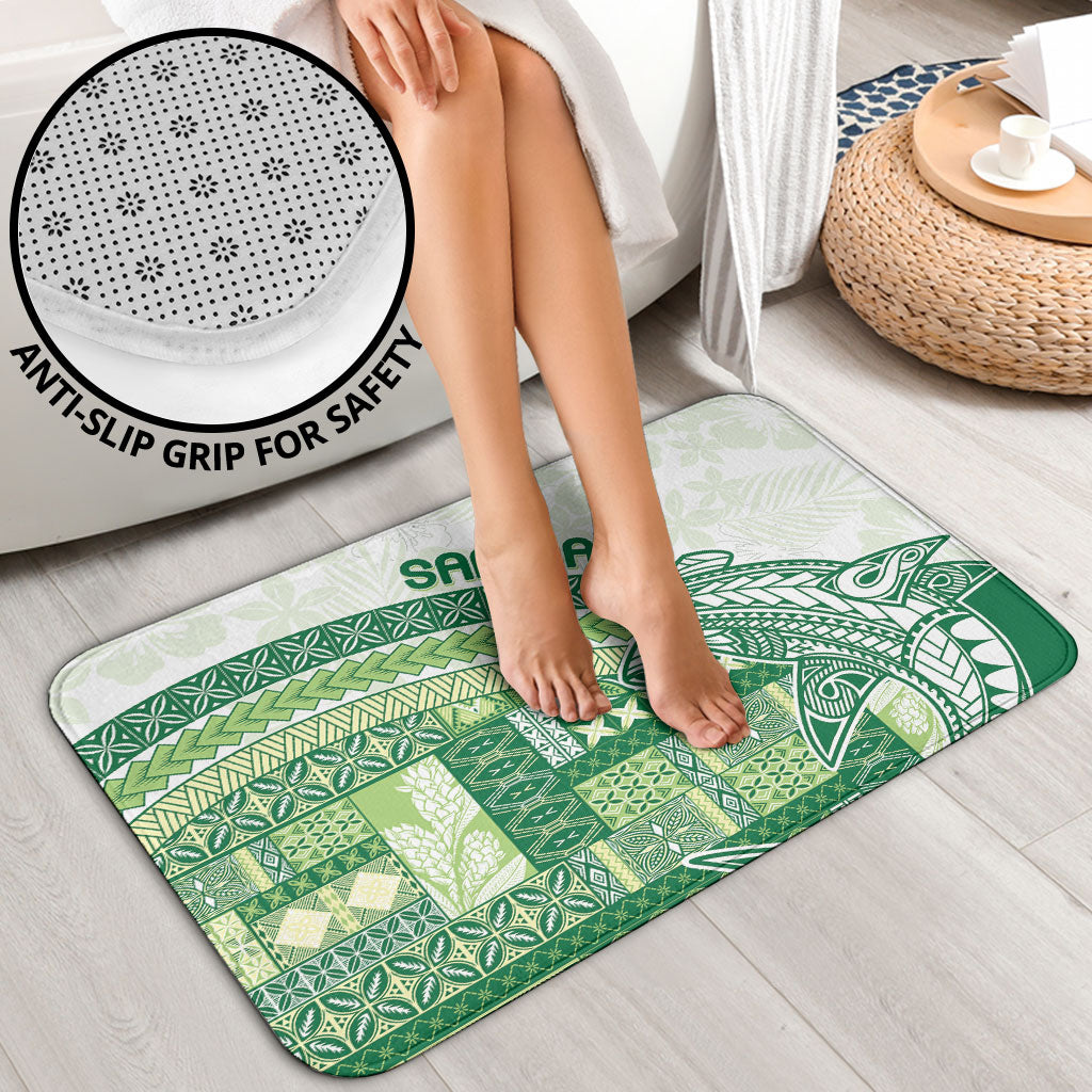 Samoa Mamanu Siapo Forest Green Bathroom Set Tatau Malie