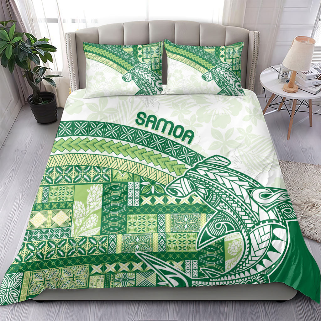 Samoa Mamanu Siapo Forest Green Bedding Set Tatau Malie