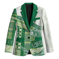 Samoa Mamanu Siapo Forest Green Blazer Tatau Malie