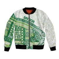 Samoa Mamanu Siapo Forest Green Bomber Jacket Tatau Malie