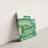Samoa Mamanu Siapo Forest Green Canvas Wall Art Tatau Malie