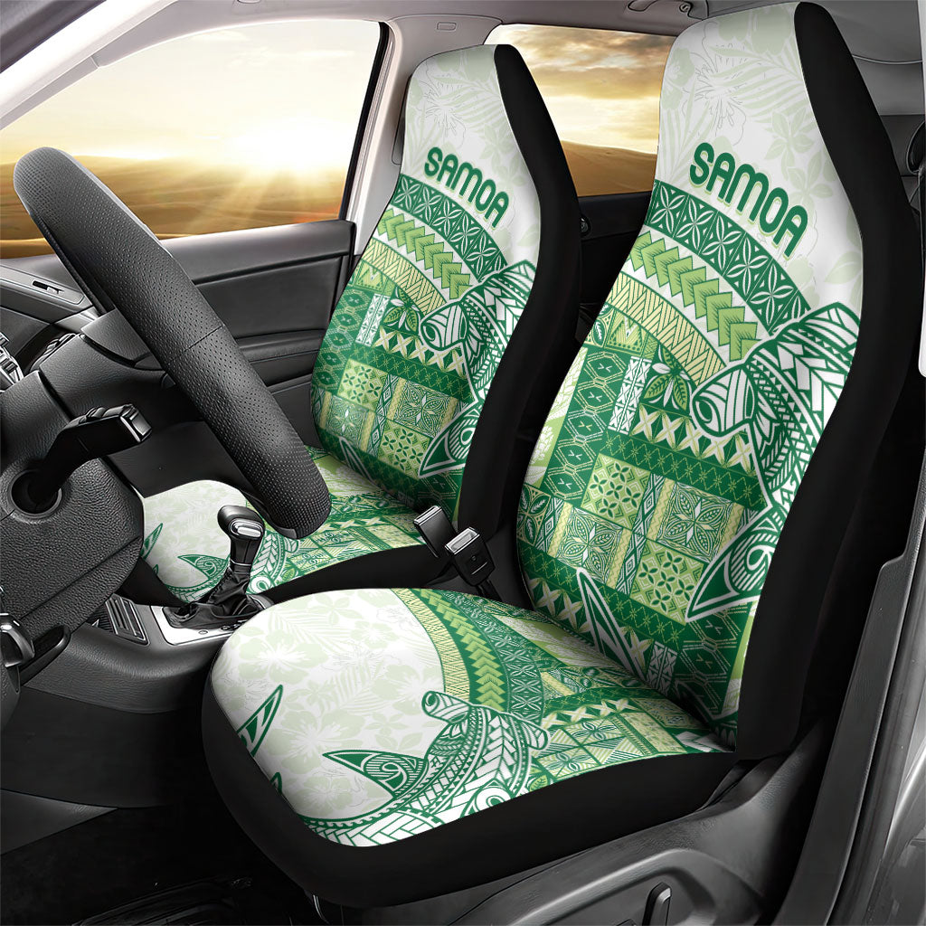 Samoa Mamanu Siapo Forest Green Car Seat Cover Tatau Malie