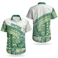 Samoa Mamanu Siapo Forest Green Couples Matching Mermaid Dress and Hawaiian Shirt Tatau Malie