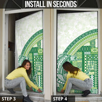 Samoa Mamanu Siapo Forest Green Door Cover Tatau Malie