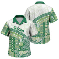 Samoa Mamanu Siapo Forest Green Family Matching Puletasi and Hawaiian Shirt Tatau Malie